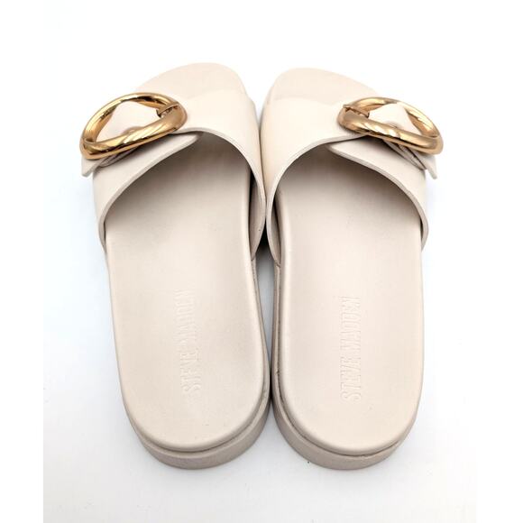 Steve Madden Mandie Slide Sandals Women's Bone Leather Size US7.5M EU38 - Picture 10 of 11